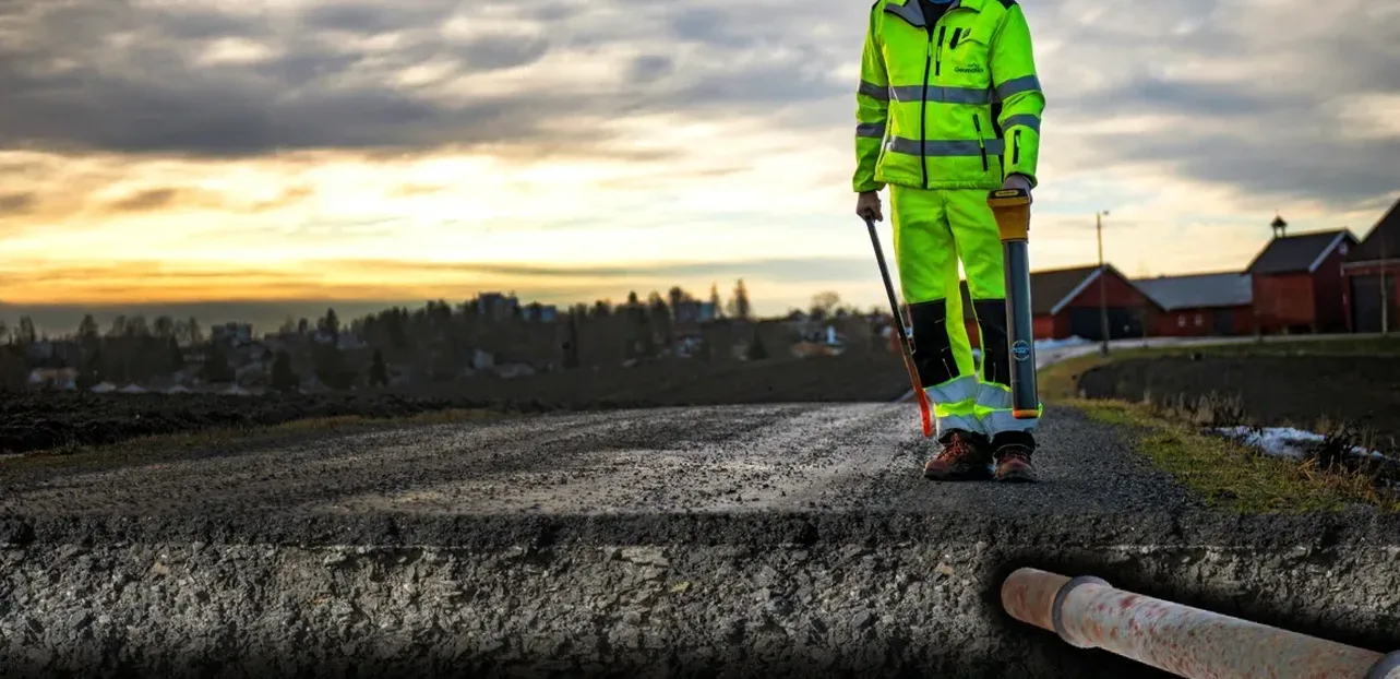 Ledninger i bakken to rør ny